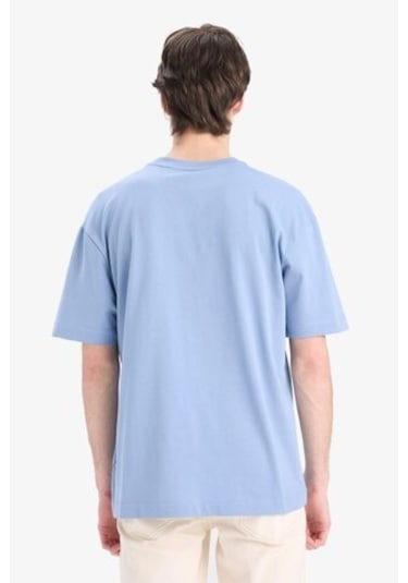 DeFacto Oversize Geniş Kalıp Bisiklet Yaka Kısa Kollu Kısa Kollu Tişört E6885AXNSBE797