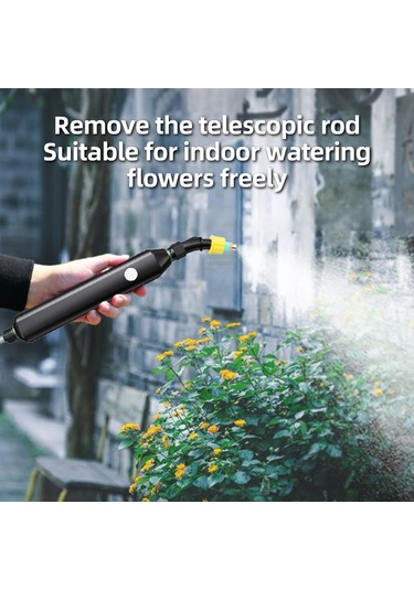Yaleker Elektrikli Bahçe Sulama Spreyi - Çift Nozzle Toz/şerit + Genişletilebilir Demir Çubuk + 11l Çelik Sepet - Li-poly Batarya İçerir