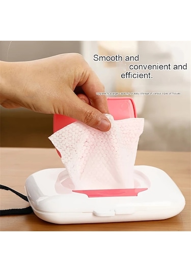 Fochsia Beyaz Yeşil Taşınabilir Islak Mendil Dispenser Kutusu Seyahat Bebek Arabası İçin Pp Dayanıklı Beyaz Yeşil