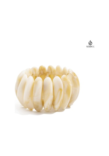 Bohem Stili Çok Katlı İregular Bileklik Seti Beyaz