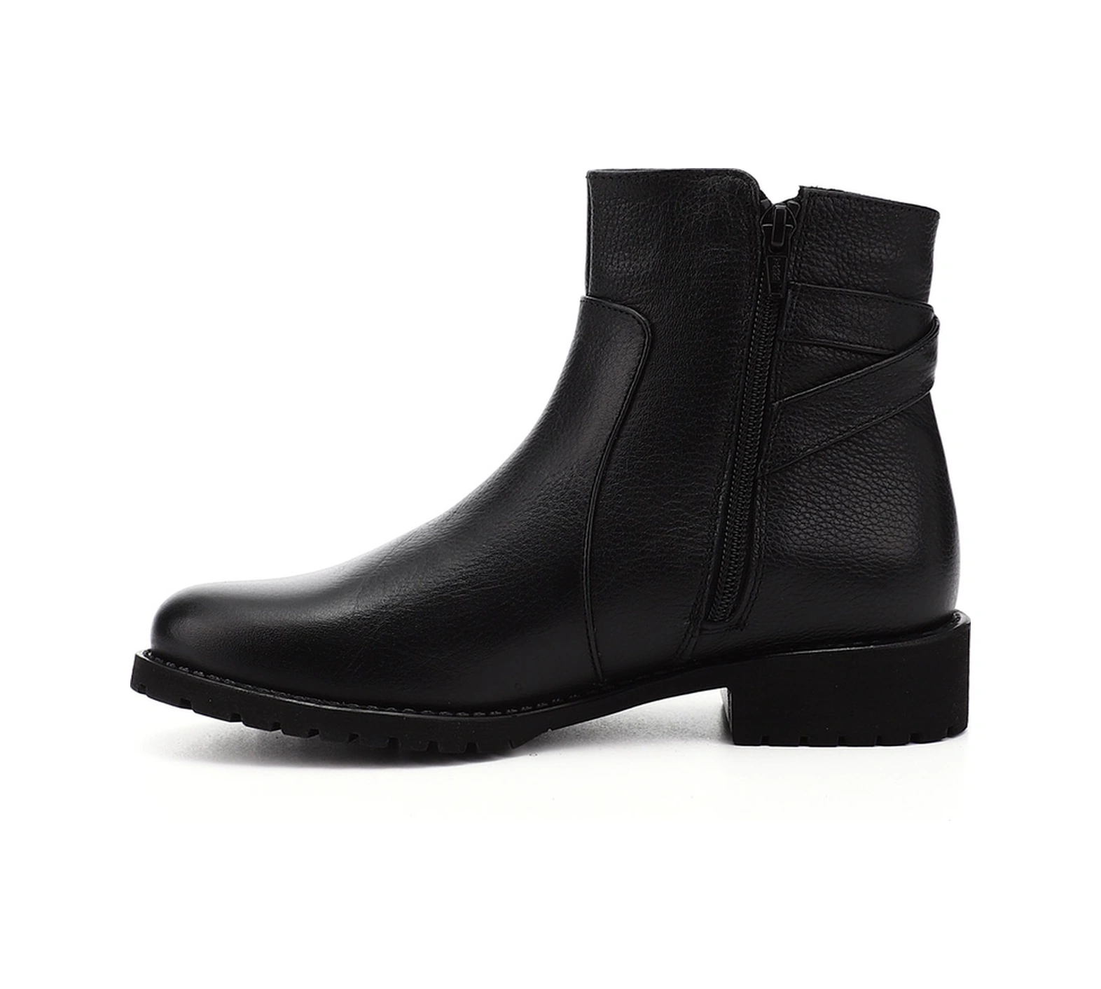 Gönderi R Kadın Siyah Floter Fermuarlı Kauçuk Taban Hakiki Deri Bot Dkzb61346460 Siyah Floter