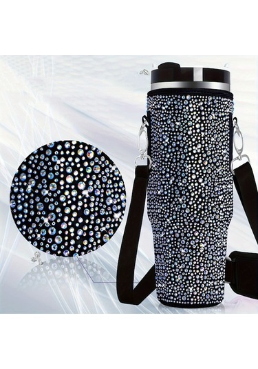 Stanley 40oz Kupası Sıcak Elmas Kapak Neopren Yalıtımlı Taşınabilir Şişe Kapağı İçin Siyah Siyah