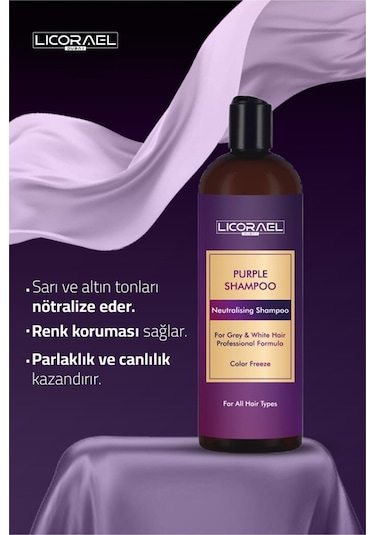 Licorael Dubai Turunculaşma Karşıtı Mor Şampuan 400 ML