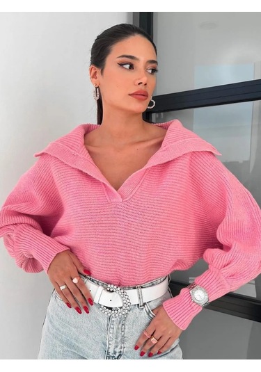 Weara Geniş Kollu Örgü Oversize Kazak 274393617