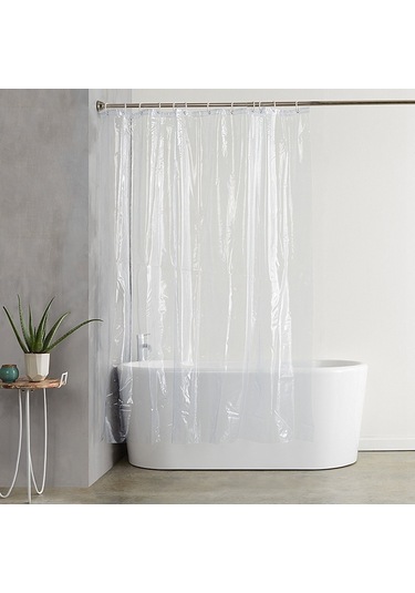 180cmx180cm Plastik Peva Su Geçirmez Duş Perdesi Şeffaf Beyaz Şeffaf Banyo Perdesi Lüks Banyo Perdesi Kancalı Şeffaf