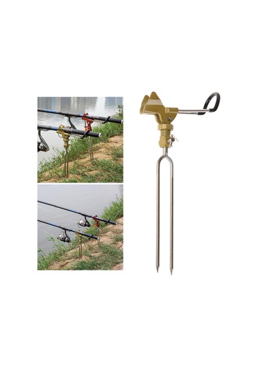 1/2 Olta Kamışı Tutucu Olta Kamışı Nehir Raf Standı Ayarlanabilir Turuncu A Stili 37 Cm 1 Set