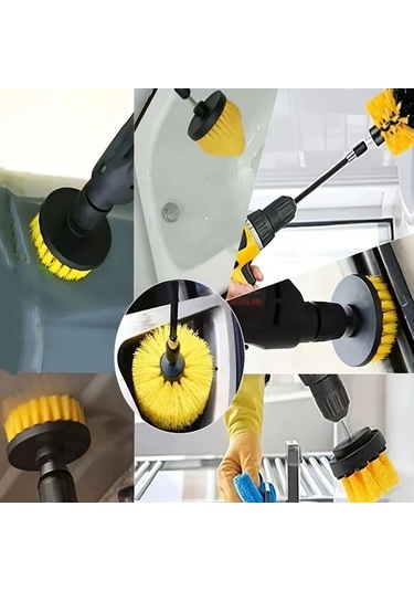 Hightower 13 Parça Çok Amaçlı Elektrikli Matkap Fırçası Seti - Zemin Banyo Fayans Araba Cilalama