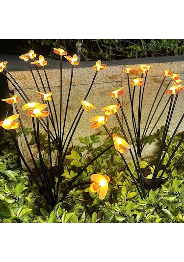 Dianziye Güneş Enerjili Sallanan Toplu Işık, Bahçe Dekorasyonu, 6 Led Renkli Fener, Otomatik Açık-kapalı, Ip65 Su Geçirmez Çim Işığı Diğer