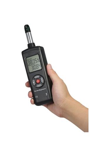 Dijital Lcd Termo-higrometre Termometre Higrometre Siyah