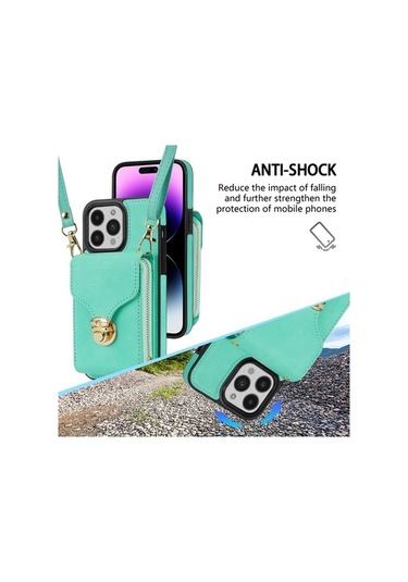 Bloomnest Cbtx İphone Uyumlu 14 Pro Fermuar Donanım Kartı Cüzdan Kılıfı Diğer
