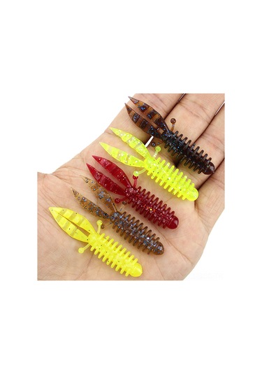 Springsun 5 Adet Yumuşak Karides Yem 5,5cm - Tatlısu Balıkçılığı İçin Gerçekçi Hareketli Yapay Yem