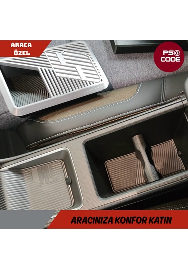 R5 Renault 5 E-tech Kapaklı Konsol Saklama Kutusu