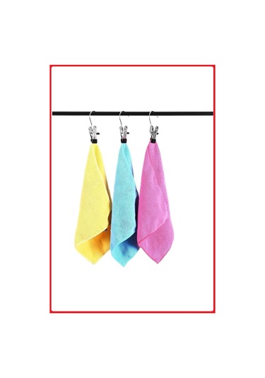 Metal Krom Kaplama Eşarp Askısı, Şal Askısı, Çok Amaçlı Askı 10 Adet Çok Renkli