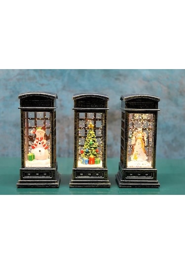 Telefon Kulübeli Işıklı Kar Küresi Alk3217