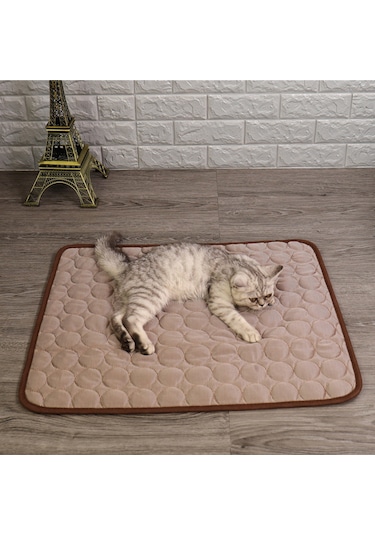 Yifomall Köpek Soğutucu Mat Açık Gri-m Boyut 6 Kg'a Kadar Uygun - Nylon-polyester İçerikli, Yıkama Uygun, Konforlu Ve Soluk Verici