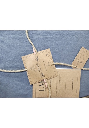 Stonewashed Nevresim Takımı Çift Kişilik Castle Rock Mavi