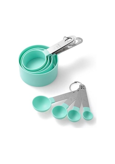 Kırmızı 4 Adet/takım Yeniden Kullanılabilir Ölçüm Çay Kaşığı Çok Amaçlı Kullanışlı Iyi Kavrama Mezun Bardak Küçük