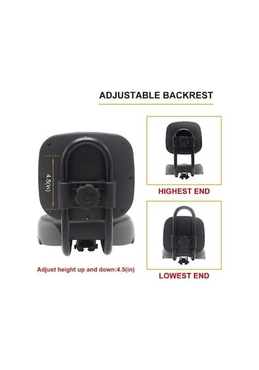 Sarissa Sırt Destekli Arkalıklı Ayarlamalı Geniş Elektrikli Bisiklet Selesi Koltuğu Siyah