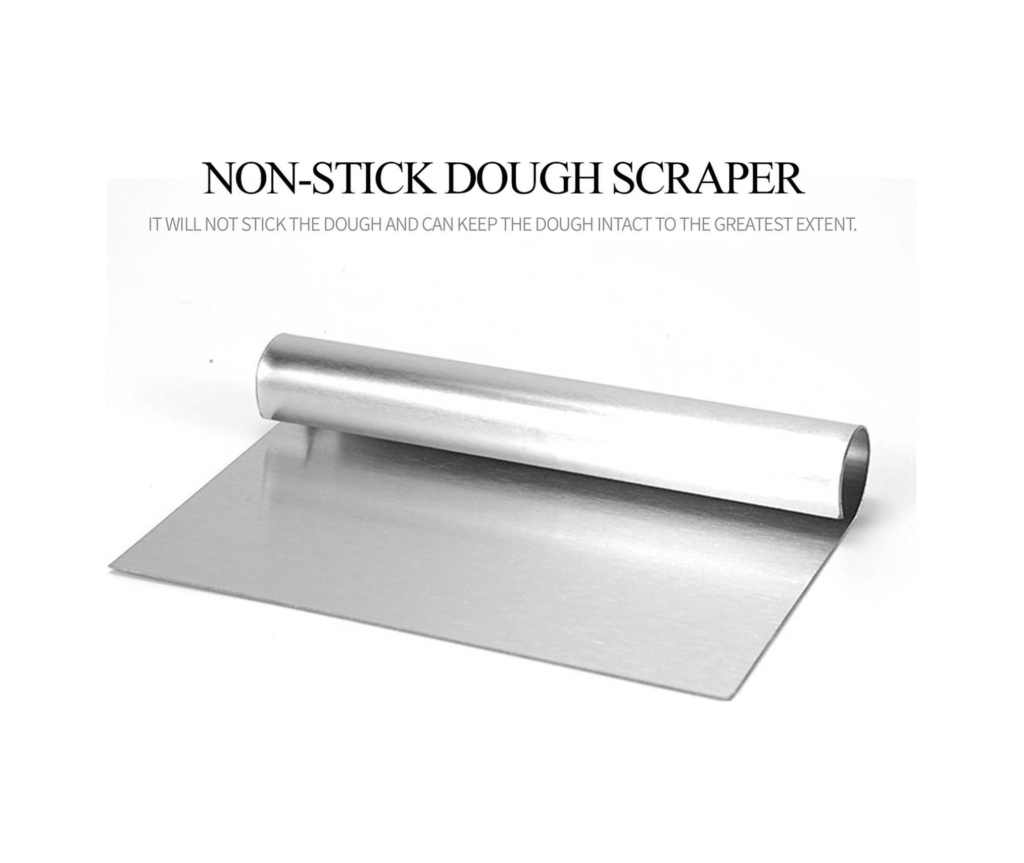 Youmex Paslanmaz Çelik Hamur Kestiği - Hamur Ayırma, Tahta Temizleme, Yemek Taşıma - Ev & Restoran Mutfak Aleti 25.5cm Diğer
