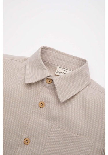 DeFacto Erkek Bebek Dokuma Etiketli Kısa Kollu Basic Düz Gömlek C3417A524SMBG269 Bej DeFacto Erkek Bebek Dokuma Etiketli Kısa Kollu Basic Düz Gömlek C3417A524SMBG269 Bej