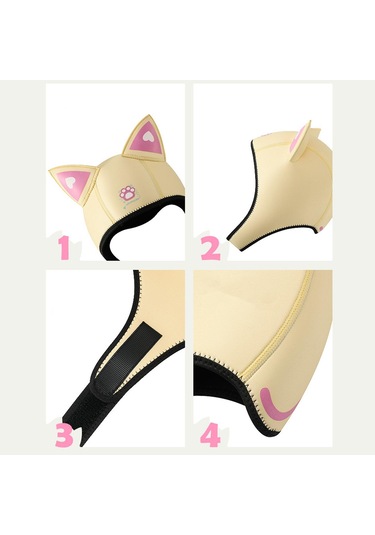 Suntek Dalış Başlığı Başlık Neopren Wetsuit Kapağı Sarı