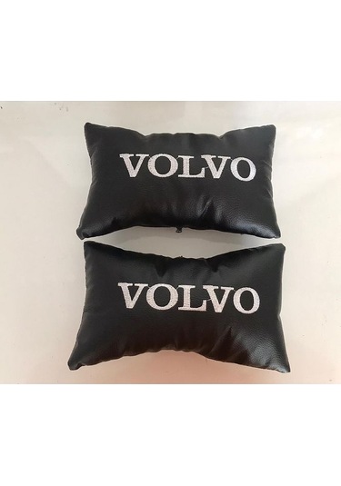 Volvo Nakışlı 1 Çift Deri Boyun Yastığı Ve 1 Çift Kemer Pedi
