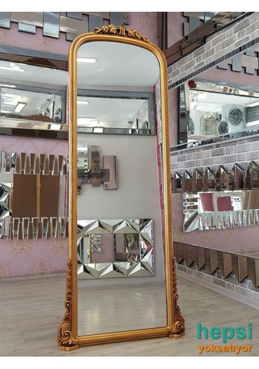 Matmazel Model Varaklı Ayaklı Boy Aynası Altın