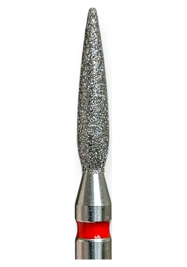Kmiz Elmas Manikür Törpü Ucu 10mm Sivri Ateş Model Kırmızı 0.21 118863