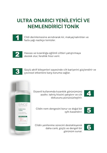 Sinoz Pure Cica Onarıcı Ve Nemlendirici Tonik 200 Ml