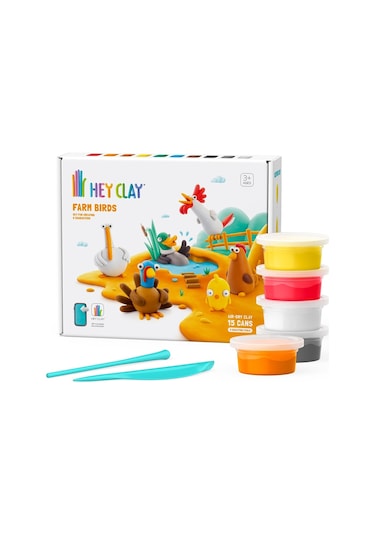 Hey Clay Hava İle Kuruyan Kil 15'li Kutu - Çiftlik Kuşları