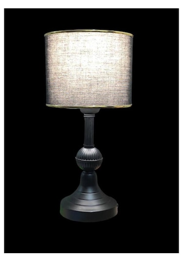 Cılındro Abajur Masa Lambası Siyah