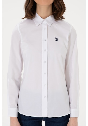 U.s. Polo Assn. Kadın Beyaz Gömlek Basic 50298113-vr013 Beyaz