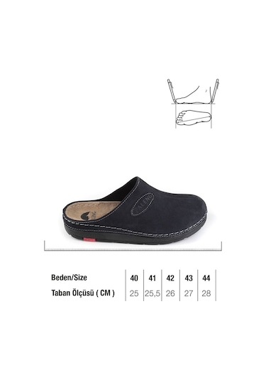 Paleng Kışlık Hakiki Deri Erkek Terlik (554949389) Lacivert