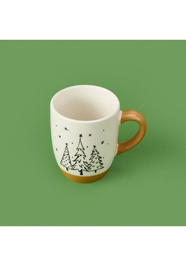 Excellent Houseware Ağaç Desenli Kupa - Kahverengi - 330 Ml Kahverengi