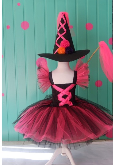 Kara Kedi Kostüm Evi -cadı Kostümü Pembe