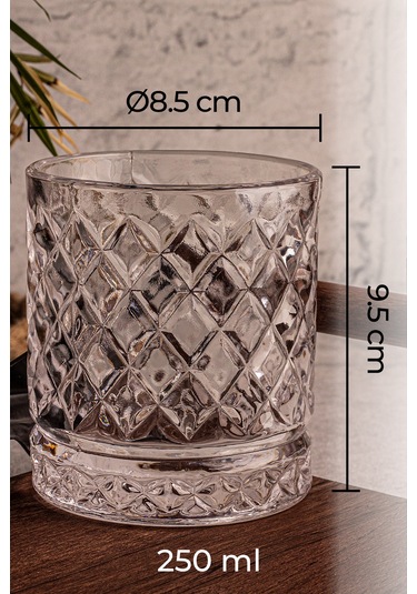 Snippy Madrid - 2'li Cam Bardak 250 Ml El Yapımı Meşrubat Bardağı