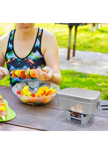 Vkemall Alkol Sobası Adası Alkol Sobası Paketi Ff05 Gümüş