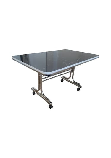 Pratik 70X110 Tekerlekli Orta Sehpa Krom Nikel Kaplamalı Metal (514492278)