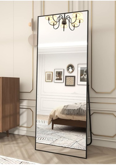İva 162x55 Ayaklı, Asılı Veya Duvara Yaslı, Yer Aynaları,oturma Odası, Yatak Odası, Giyinme Odası Siyah