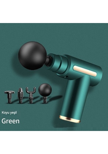 Jian Fan Elektrikli Fasya Tabancası Mini Ev Titerşimi Gevşeme Kas Akıllı Servikal Masaj Mini Masaj Yeşil