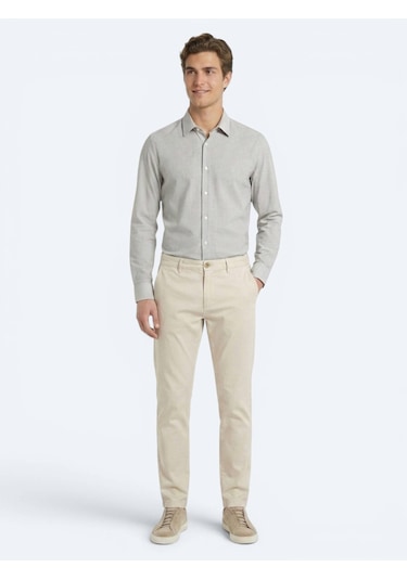 Kip Bej Kumaş Jogging Fit Casual Pantolon