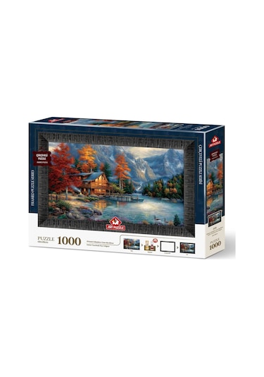 Nehir Üzerinde Kış Gölgesi 1000 Parça Çerçeveli Puzzle