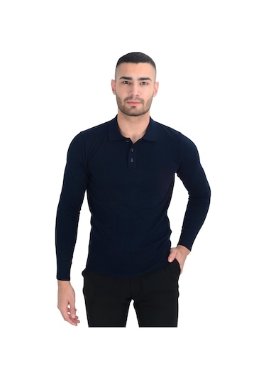 Cengiz İnler Polo Yaka Basic Erkek Triko Kazak