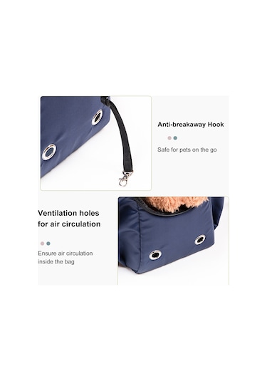 Moveevo Küçük Köpek & Kedi İçin Taşınabilir Nefes Alabilir Çanta: Omuz Askılı, Kışlık Sıcak, Konforlu Hafif Tasarım