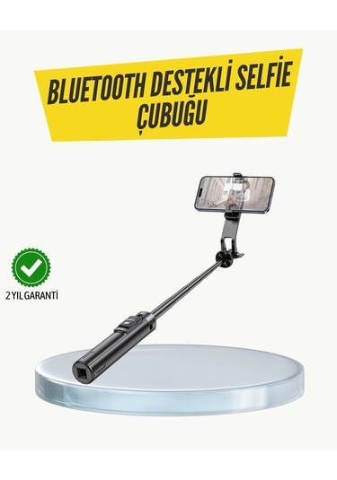 Bfs Bluetooth Selfie Çubuğu Işıklı, Katlanabilir, Uzaktan Kumandalı