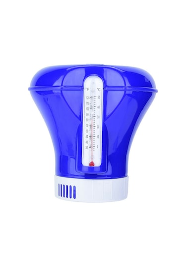 Teltree Mavi Pvc Havuz Dispenseri, Termometreli 0-50 C, Kimyasal Kontrol, Çocuk Güvenli Kapağı, Akvaryum/havuz/uzun Kullanim Süresi