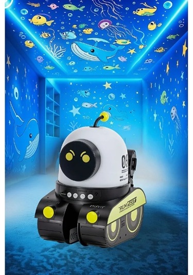 River World Gece Lambası Projektör Tasarımı Robot Model Çok Renkli