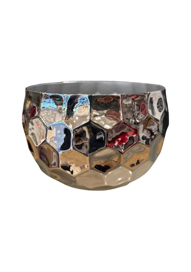 Mikasa Moor Gümüş Vazo Saksı 21x14 Cm Gümüş