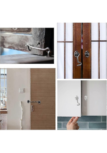 Kanca Ve Göz Mandalı Ahır Kapısı Mandalı, 2 Adet Hediye Paslanmaz