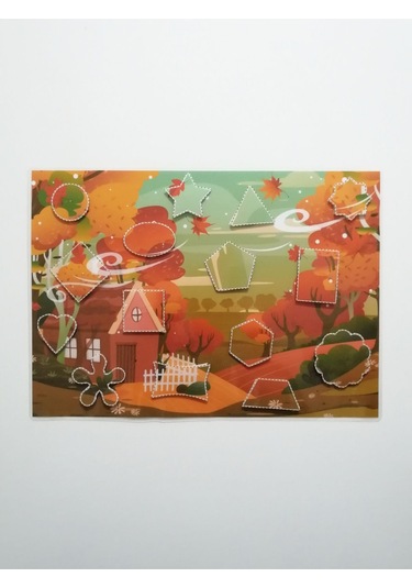 Çocuklar İçin Şekilleri Öğretici Eşleştirme Dikkat Hafıza Güçlendirme Oyunu Cırtlı Etkinlik